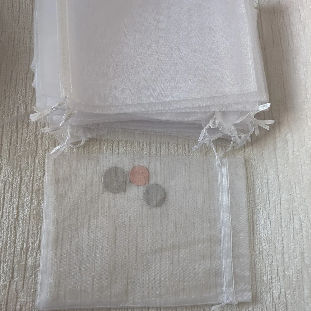 Organza Bags White 25 Pieces 5